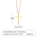 EverBrace Cubic Zirconia Cross Necklace - Layered Crucifix Pendant for Women - Everbrace