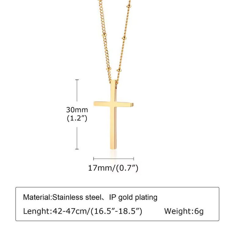 EverBrace Cubic Zirconia Cross Necklace - Layered Crucifix Pendant for Women - Everbrace