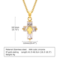 EverBrace Cubic Zirconia Cross Necklace - Layered Crucifix Pendant for Women - Everbrace