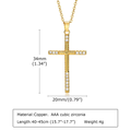 EverBrace Cubic Zirconia Cross Necklace - Layered Crucifix Pendant for Women - Everbrace