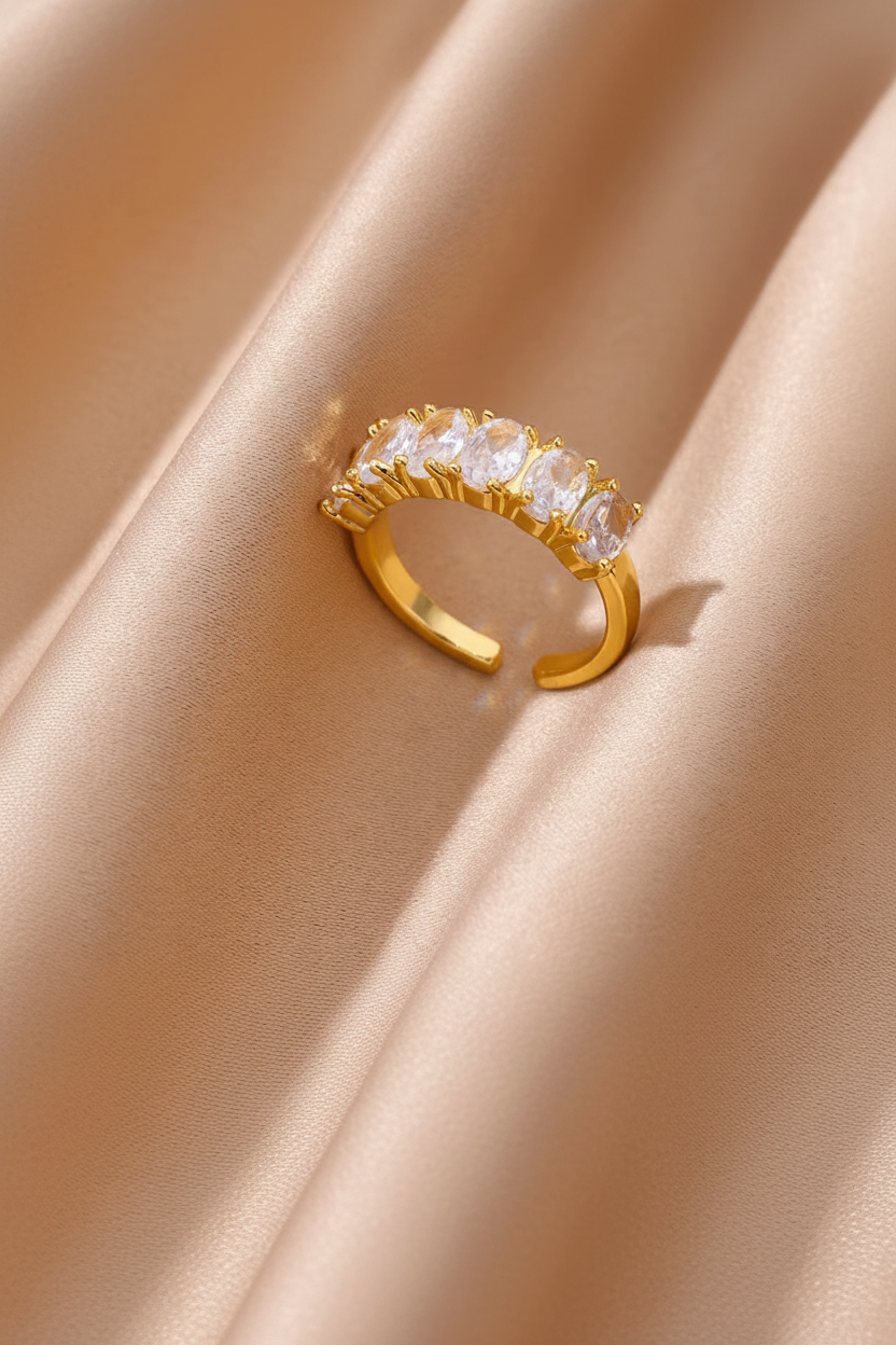 Geometric Ring on Silk