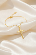 Jesus Cross Bracelet on Silk